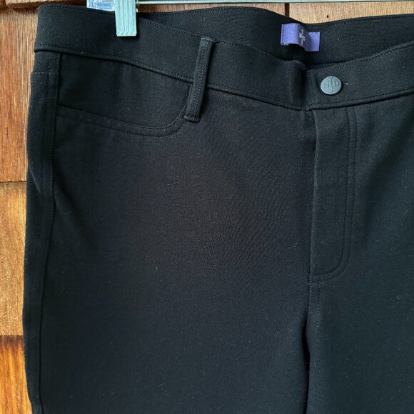 NWOT NYDJ Bold Black Ponte Knit Straight Leg Stretch Trouser in Women's 16 - Picture 4 of 10